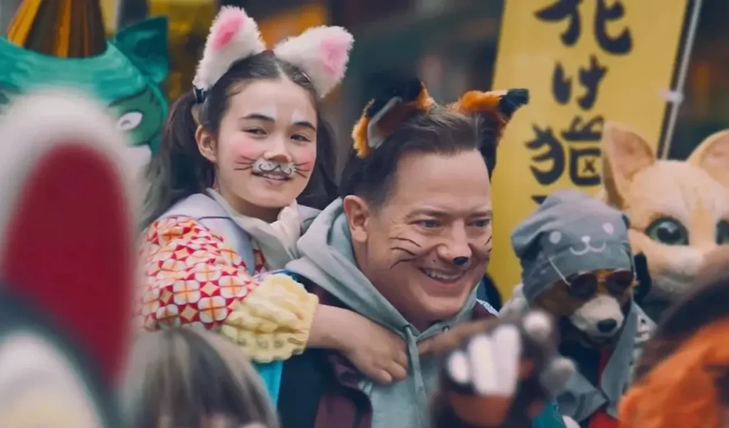 Brendan fraser en un momento divertido de la película